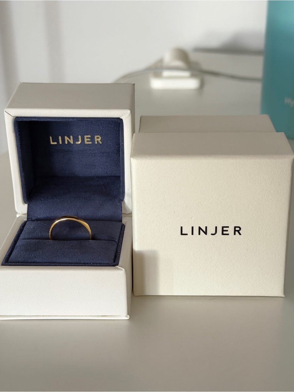 Linjer Paula Wide Gold Vermeil Ring Size 6